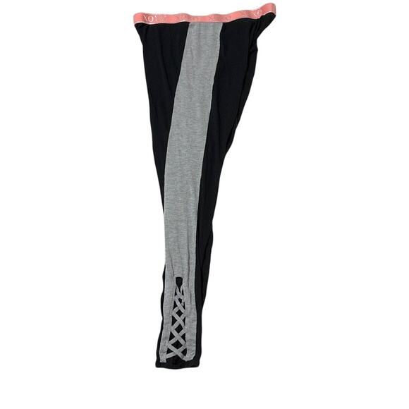 XOXO Pajama Pants - Size XL - Crisscross Cutouts - Black/Gray - Lightweight - Picture 10 of 10